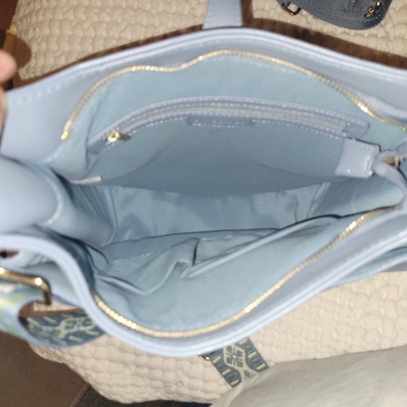ah-dorned* Mini Messanger Bag* Vegan Leather* Denim Blue* Solid & Print Strap - Picture 4 of 7